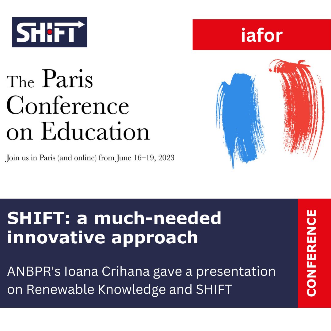 HorizonShift23's tweet photo. Recently @AnbprR 's @IoanaCrihana  showcased SHIFT for @iafor 's Paris Conference on #Education while exploring "Educational Partnerships That Can Drive the Activation of #RenewableKnowledge Process, Using the #PublicLibraries Infrastructure" #horizoneu #shiftprojecteu https://t.co/z00Zonr3CZ