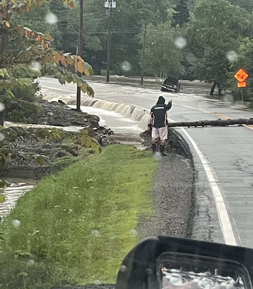This flooding photo was sent to me. It’s from Ellershouse. #NSStorm