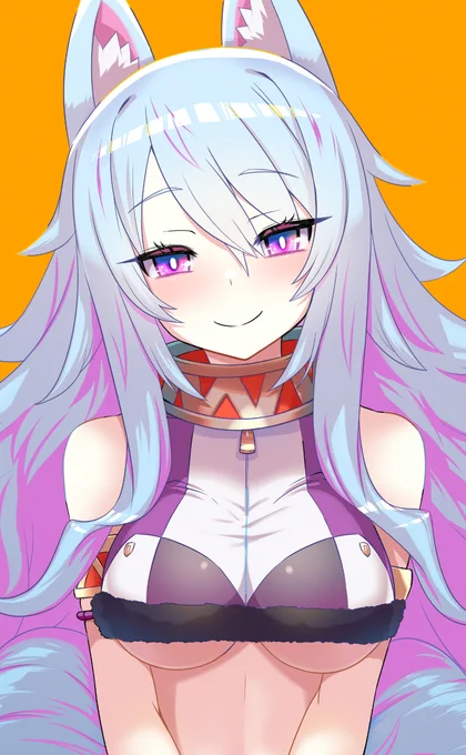 おすわりフェンリルさん #創作イラスト