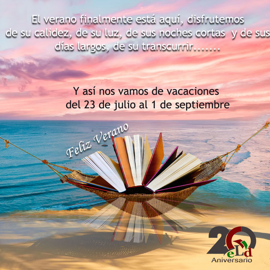 ellibrodurmient's tweet photo. ¡Nos vamos de vacaciones! del 23 de julio al 1 septiembre, nos leemos a la vuelta
¡Feliz Verano!
Comenzamos septiembre con la #Presentación de "El rumor de los insectos" de @FerrandoIgnacio  @TusquetsEditor, día 9 a las 19:00 h.
Calentando motores, lectura para este verano. https://t.co/mXvrzs2woZ