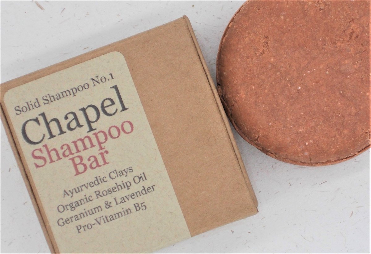 Lots of cosmetic companies just want to sell you water. Bottled shampoo, for example, is actually 75-85% water. Our solid shampoo contain no water which also means no preservatives like parabens theChapelSoap.co.uk/shampoo-bars/ £7.00 | 85g #MHHSBD #PlasticFreeJuly