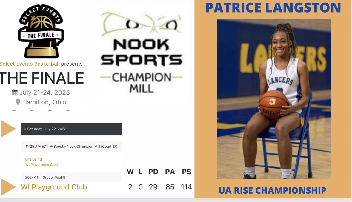 22PatriceL's tweet photo. Playing today at 11:25am  court 17
@wisconsinpgcgbb @SJCASports @swarthmore @BrownUniversity @Yale @NookBasketball https://t.co/Z9CnW7ZdiW
