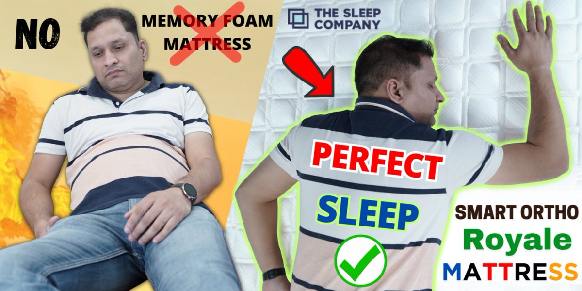 The Sleep Company Flagship SmartGRID Mattress - Ortho Royale | Best Mattress review 2023 Video Link: youtu.be/UWMIbVHgfWQ @TheSleepCo_ #SmartGRID #BestMattress #NoMoreBackPain #PerfectSleep #BetterSleep