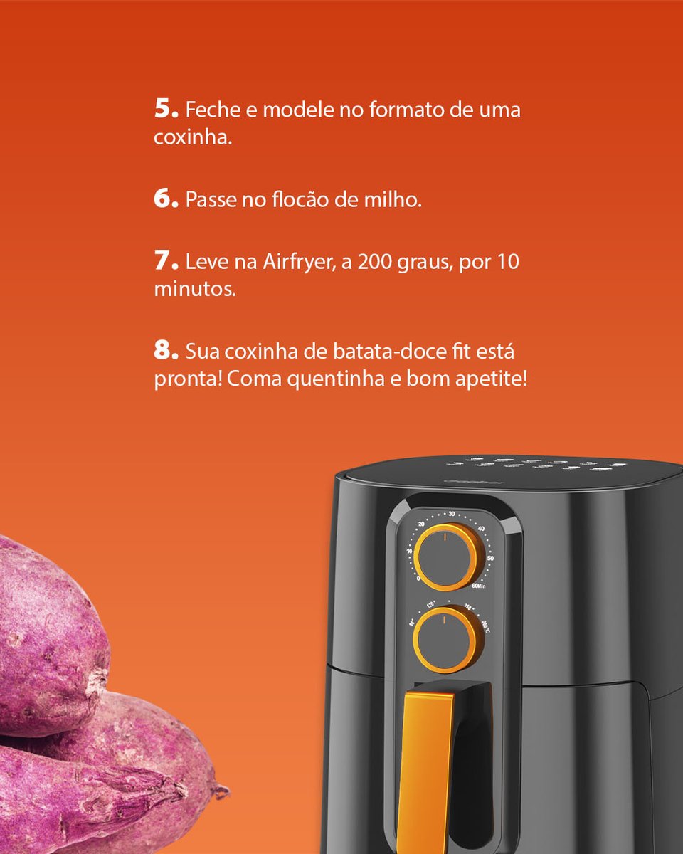 gaaborbr's tweet image. Pra você que gosta de ser fitness e ama uma coxinha, essa receita é pra você! 🤭

Ah, e não esquece da sua air fryer Gaabor, você vai necessitar dela mais do que você pensa.😉

#gaaborbrasil #airfryer #eletrportateis #receitafit
