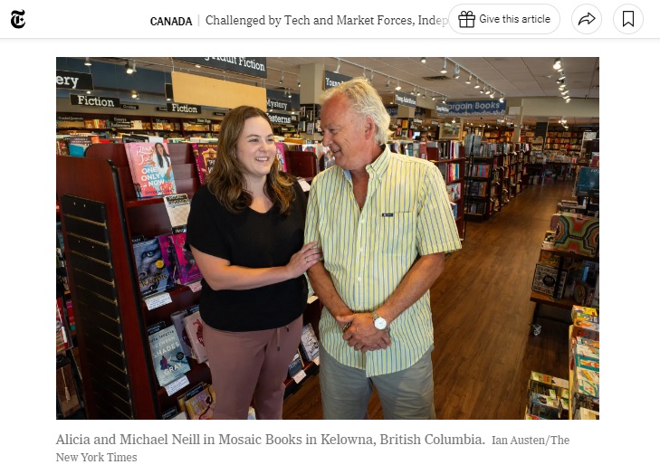 Bookmanager (@tbm_bookmanager) on Twitter photo Congrats to <a href="/mosaic_books/">Mosaic Books</a> for the excellent <a href="/nytimes/">The New York Times</a> <a href="/ianrausten/">Ian Austen</a> feature! 👏👏👏
nytimes.com/2023/07/22/wor…
PS: This photo of Michael and Alicia is the MOST tender 🤓 Congrats to <a href="/mosaic_books/">Mosaic Books</a> for the excellent <a href="/nytimes/">The New York Times</a> <a href="/ianrausten/">Ian Austen</a> feature! 👏👏👏
nytimes.com/2023/07/22/wor…
PS: This photo of Michael and Alicia is the MOST tender 🤓