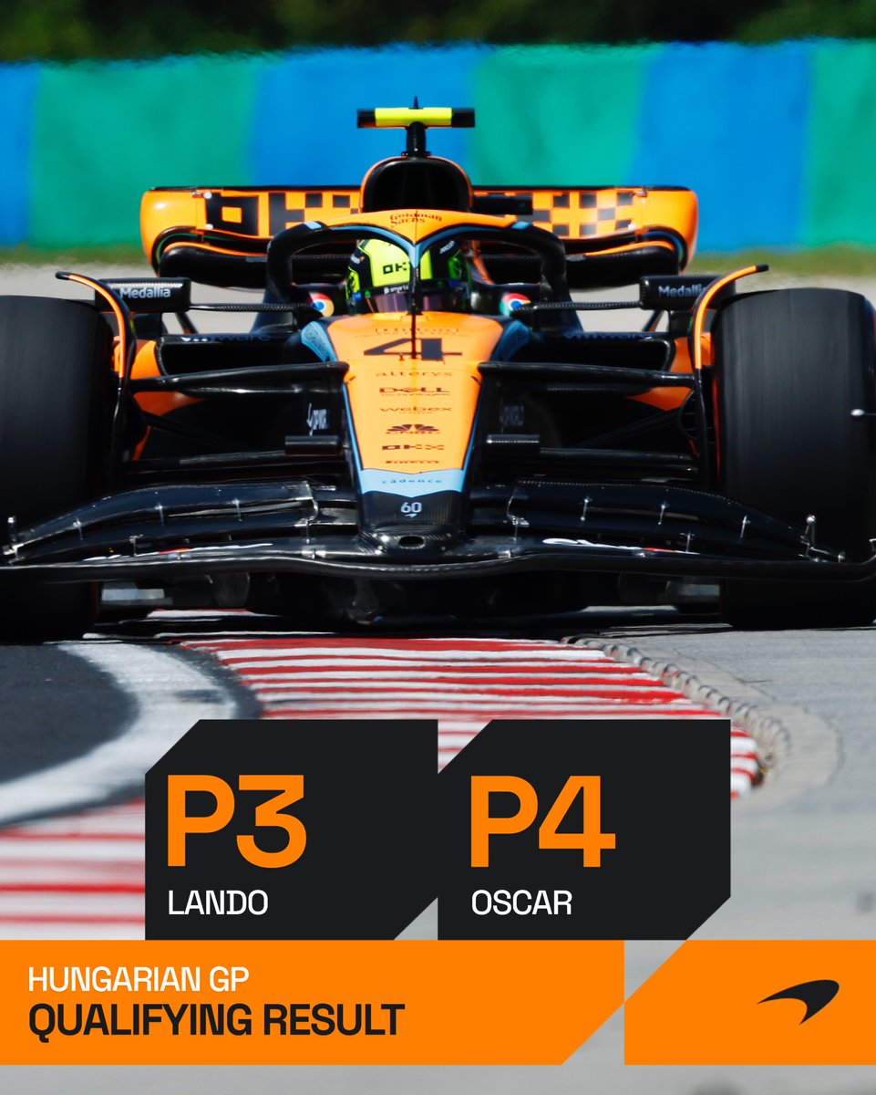 McLarenF1's tweet image. YES LANDO! YES OSCAR!

A quali to be proud of from the boys! 👏

#HungarianGP 🇭🇺
