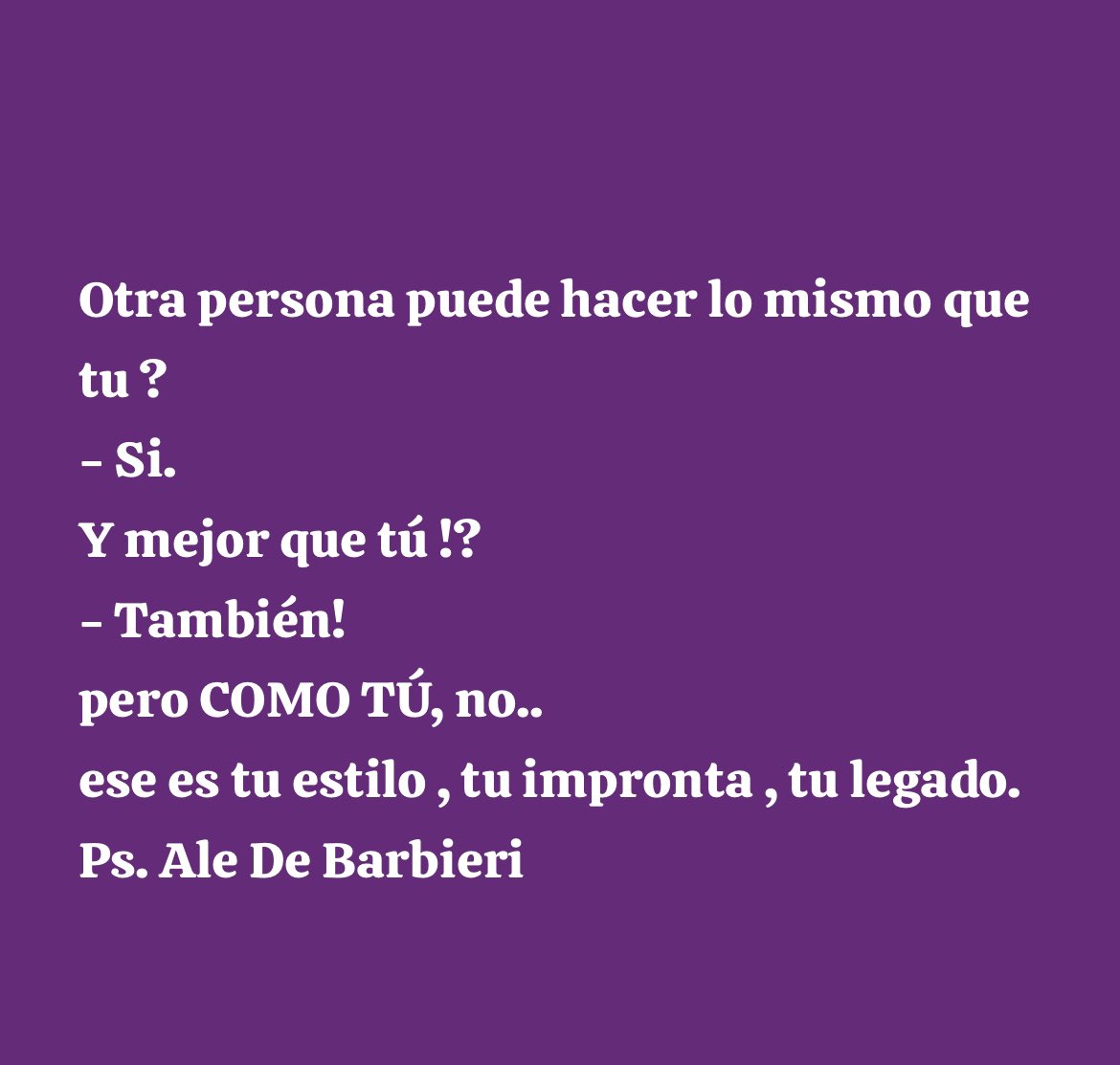 AleDeBarbieri's tweet photo. El como hace la diferencia y nos hace humanos https://t.co/Lx6ujMkQzk