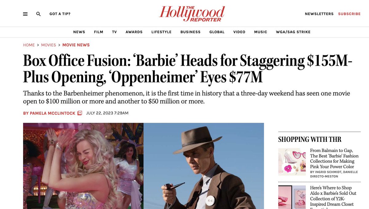 We’ve had maybe the strongest two week pop-culture revival for cinema since the pandemic, and rather than seize that momentum, Studios are pulling the emergency break rather than pay artists a fair wage. It's hard to overstate how petty, stupid and self-defeating this truly is.