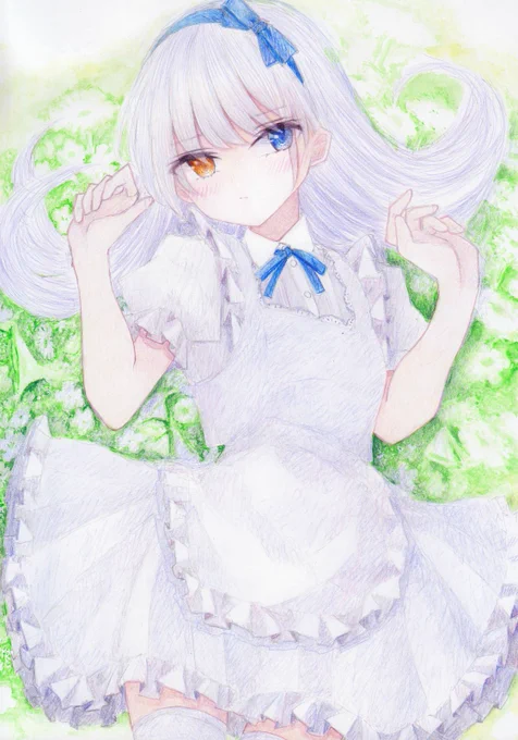 マイスリー #オリジナル #アナログ #色鉛筆 #透明水彩 