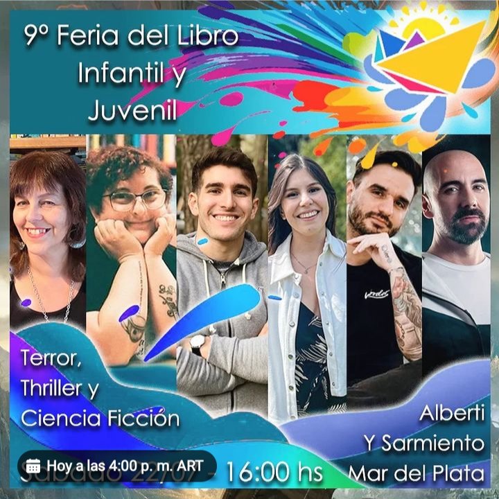 Nos vemos hoy en la Geria del libro infantil y juvenil de Mar del Plata en la charla que organizó <a href="/Librosdelarena/">Libros de la Arena</a>, con <a href="/MalenaKrueger/">Malena Peña</a> y <a href="/BookfluencersMP/">Bookfluencers MDQ</a> . El clima enloqueció. La ciencia ficción te va a explicar por qué. 😉