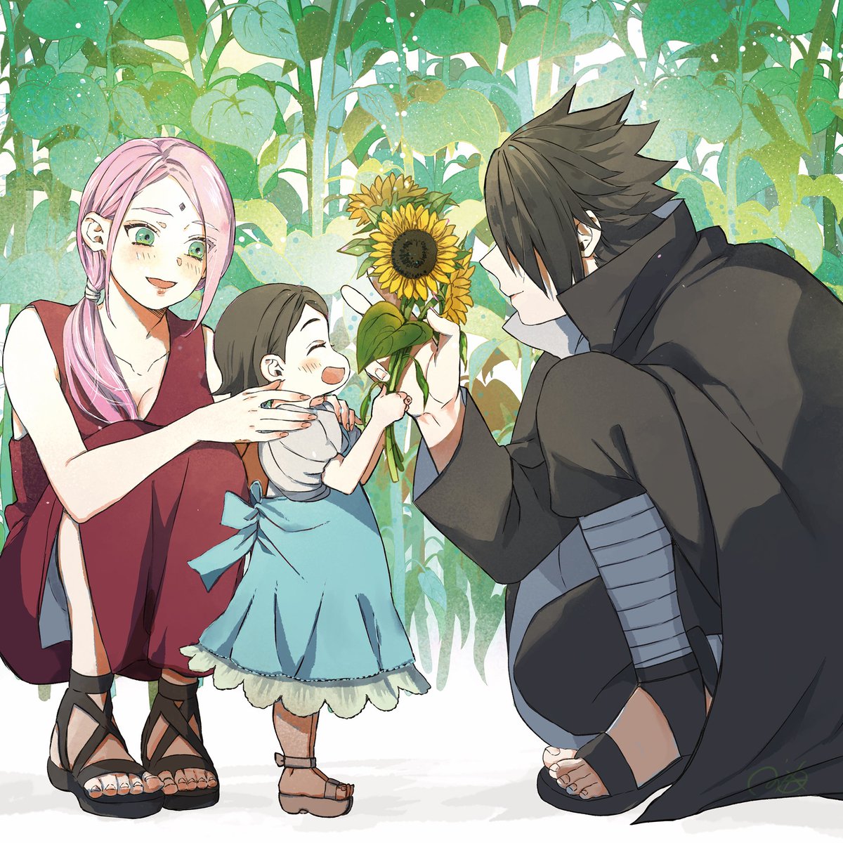 サスケェハピバ✨💕可愛い嫁さんと愛娘をこれからもずっと大事にするんだぞー！！🎂㊗️🍅✨
#うちはサスケ生誕祭2023 #うちはサスケ誕生祭2023