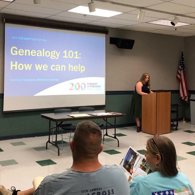 LibraryofVA's tweet photo. LVA On the Go is at @LynchburgLib today til 2pm for a Go Local History Fair! Short programs incl Digital Resources, #VaUntold & #Newspaper Resources. Talk with LVA staff at our van to learn more about local #history, #familyhistory, #education resources & more. #LVA200years https://t.co/1srHBEC8fw