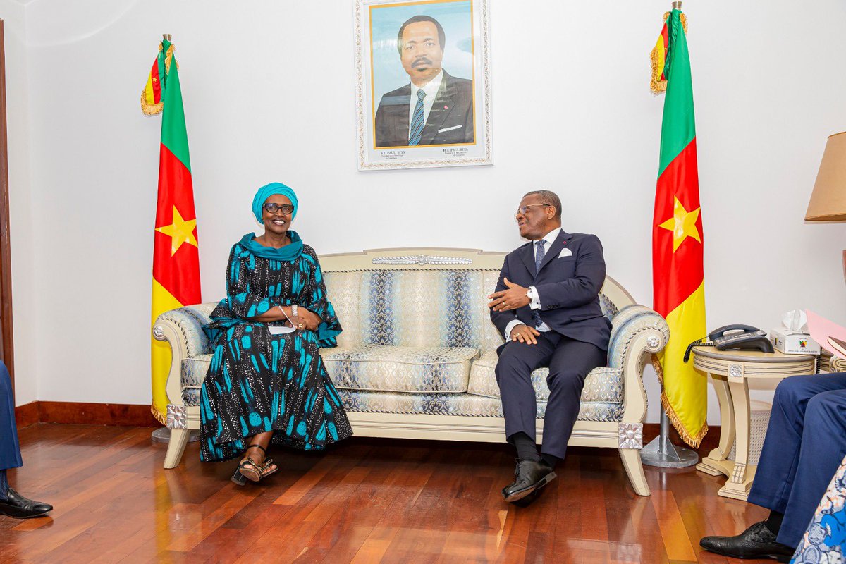 DrManaouda's tweet photo. I am delighted with the visit that the Executive Director of UNAIDS has just made to Cameroon, in a context where the efforts of the Government are bearing fruits. Our country will be the first to achieve the 3x95 targets set by WHO in the fight against HIV https://t.co/FcK7eGBrWV