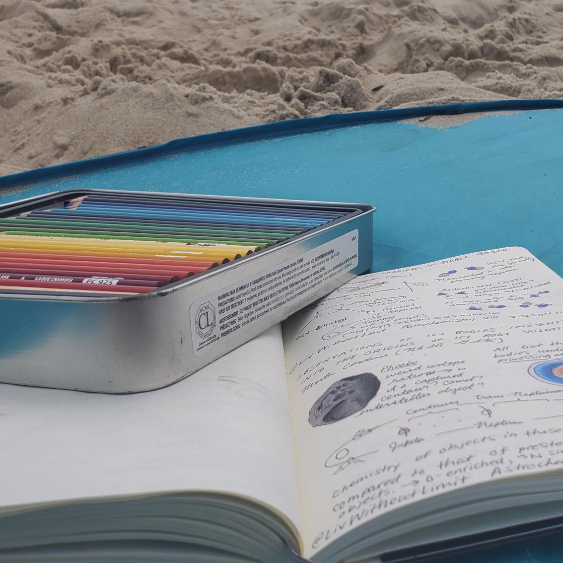 Olivia H. Wilkins, Ph.D. (@livwithoutlimit) on Twitter photo Beach day! ⛱️ finishing up the <a href="/KavliFoundation/">The Kavli Foundation</a>-<a href="/IAU_org/">International Astronomical Union (IAU)</a> Astrochemistry VIII #SciConSketch set while enjoying the sound of waves and the salty air Beach day! ⛱️ finishing up the <a href="/KavliFoundation/">The Kavli Foundation</a>-<a href="/IAU_org/">International Astronomical Union (IAU)</a> Astrochemistry VIII #SciConSketch set while enjoying the sound of waves and the salty air