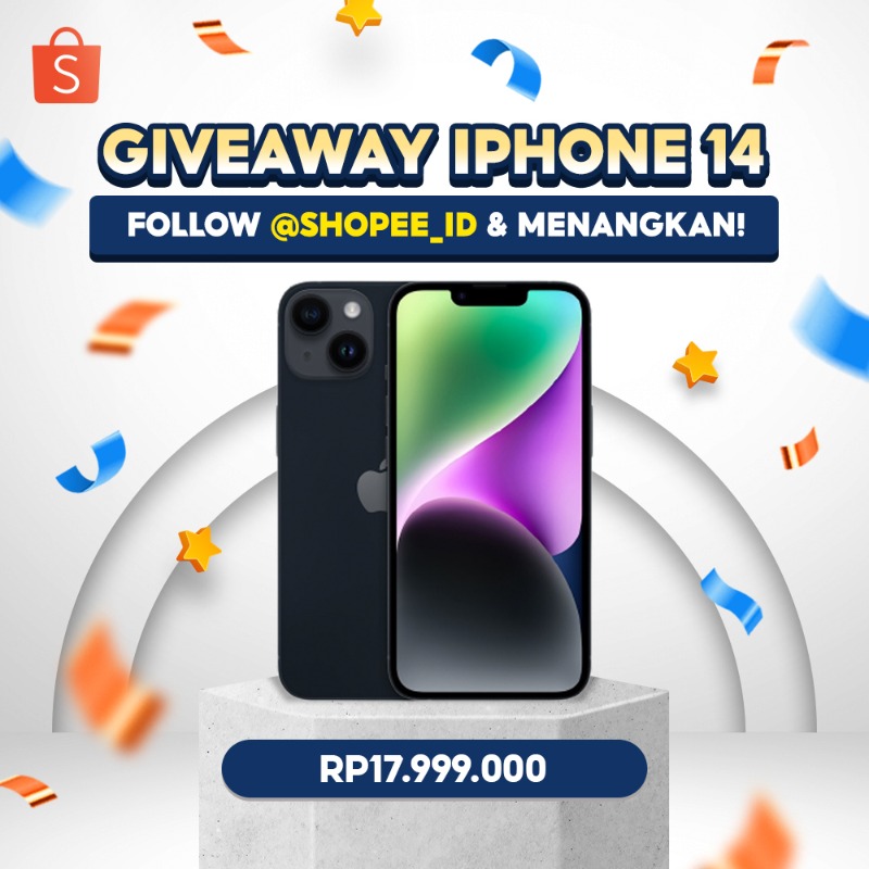 ShopeeID's tweet photo. ✨ DAPATKAN IPHONE 14 GRATIS ✨

Langsung aja FOLLOW Instagram SHOPEEID. Klik banner di bawah buat ikutan giveaway spesialnya!

REPLY "DONE" kalau kamu udah ikutan ya! #ShopeeID