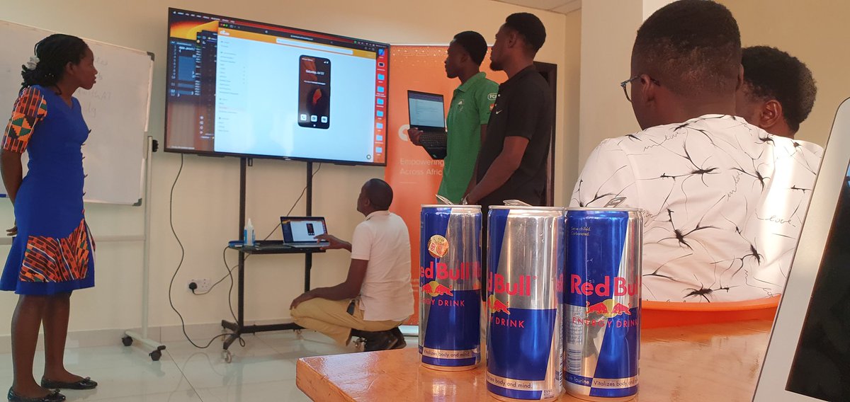 wil_okuro's tweet photo. Great thanks @RedBull for keeping us energized and active during the #EdHacathon Live 🔴 @Africastalking and @ATDevsUg  while using #BuildWithAT #WeLoveNerds https://t.co/U7aZKKdoDH