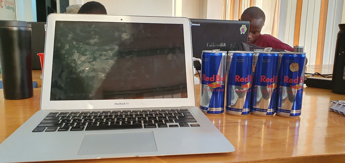wil_okuro's tweet photo. Great thanks @RedBull for keeping us energized and active during the #EdHacathon Live 🔴 @Africastalking and @ATDevsUg  while using #BuildWithAT #WeLoveNerds https://t.co/U7aZKKdoDH