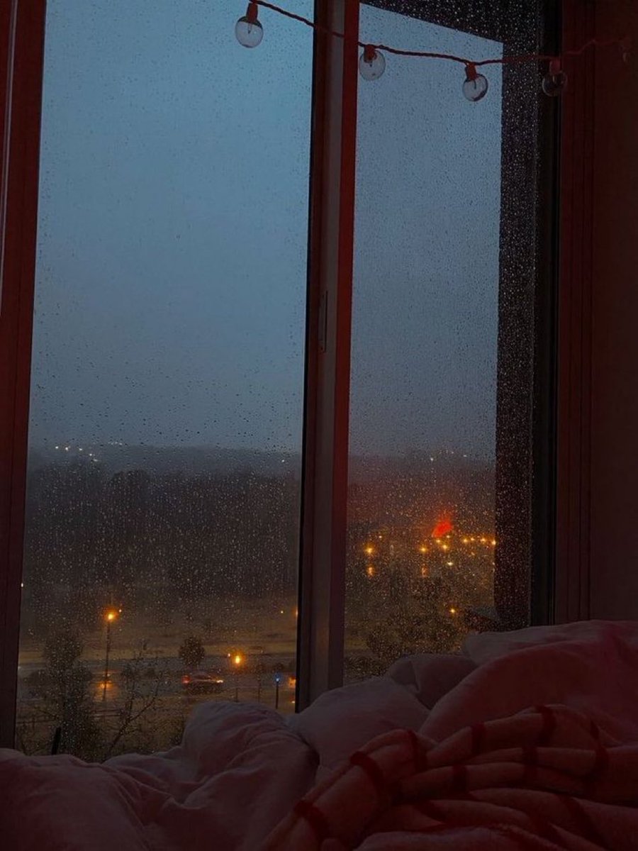 the sound of the rain.