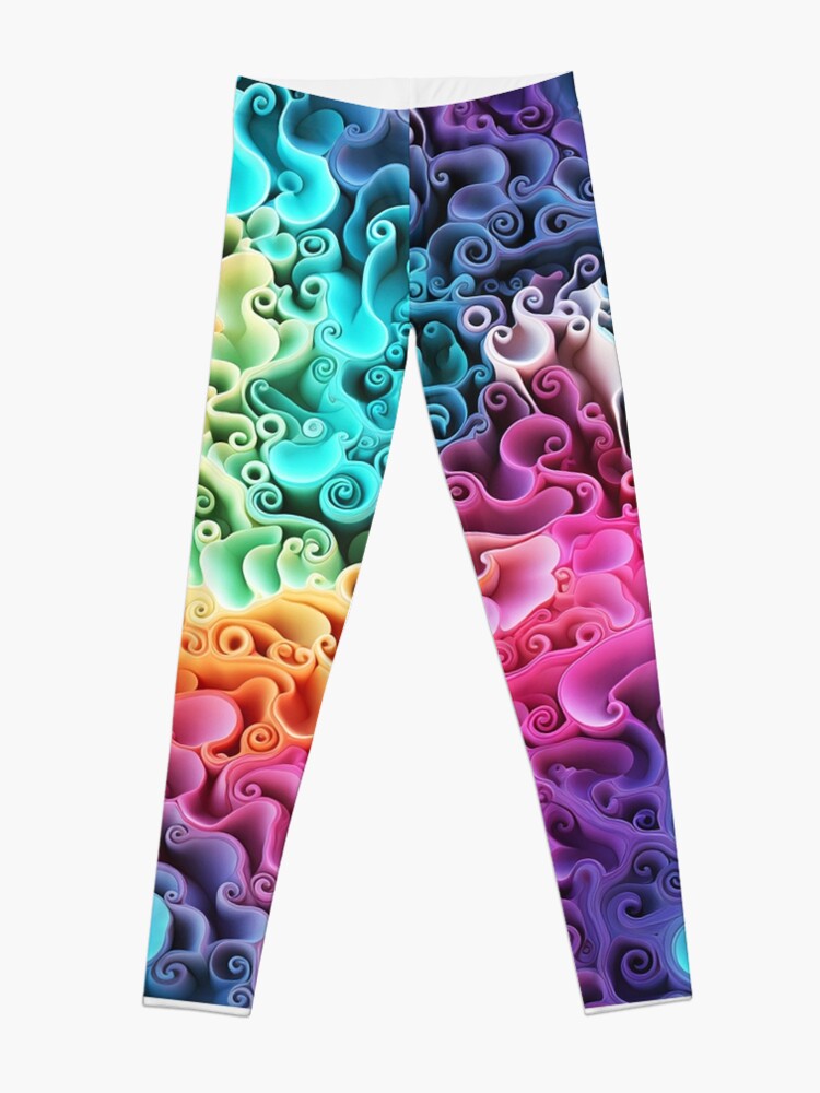 Rainbow-coloured turbulent clouds design #leggings. Now available on #Redbubble. #VibrantDesignsUK #EarlyBiz #BizHour #UKHashtags redbubble.com/i/leggings/Rai…