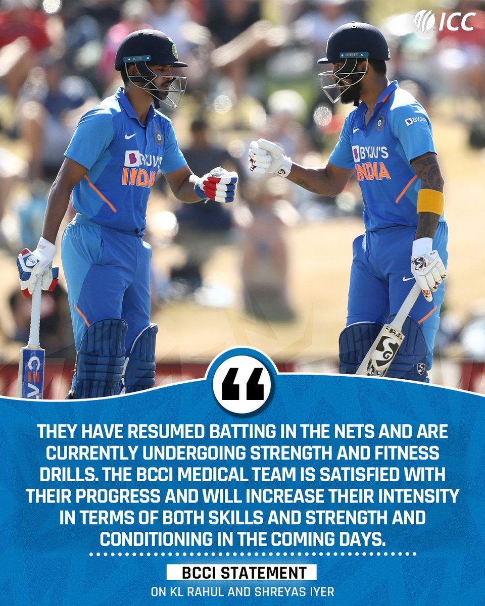 ICC's tweet photo. 🚨 ICYMI: BCCI provided medical updates on five key Indian players.

➡ https://t.co/0PaN6KL690 https://t.co/l5aO9Il4QB