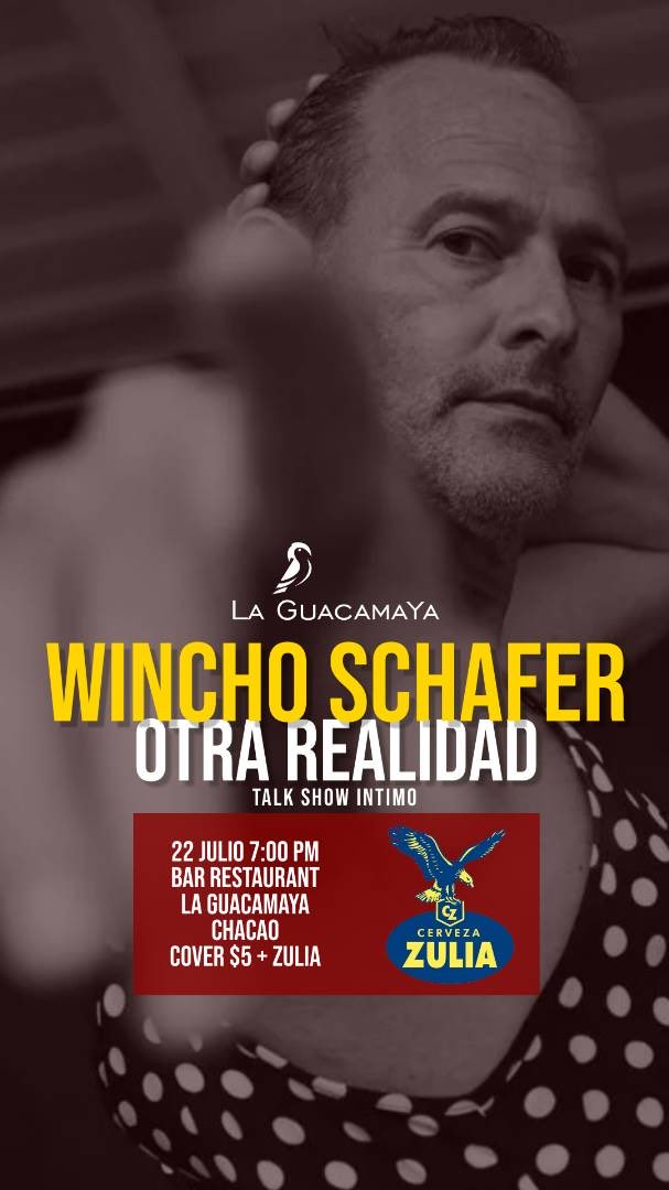 wincho_schafer's tweet photo. Sábado 22/Julio, 7pm en @laguacamayabar1
Charla sobre #sentimientomuerto
y recital canciones de #winchoschafer
junto a Mariana Serrano @Marianitasv
y Juan Ángel Esquivel @juanangelesqui1
Cover $5 pesos (incluye una cerveza)
#chacao
#musicaenvivo https://t.co/KwzAghgKwe