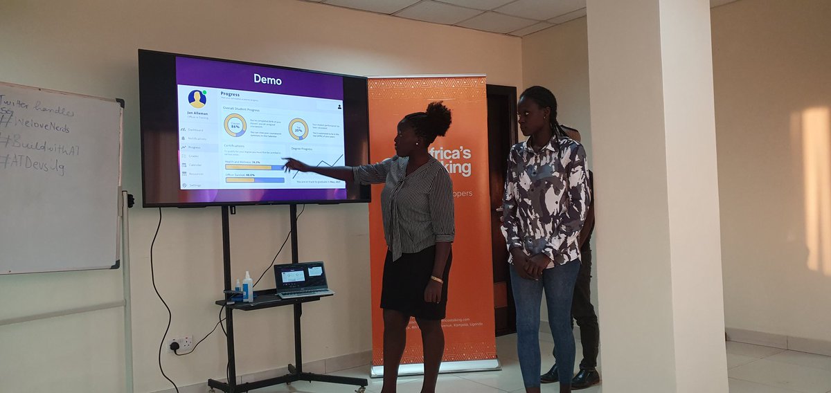 wil_okuro's tweet photo. School Portal Solution by #TeamElite LIVE 🔴 @Africastalking and @ATDevsUg  while using #BuildWithAT #WeLoveNerds https://t.co/FHmrO2j6jV
