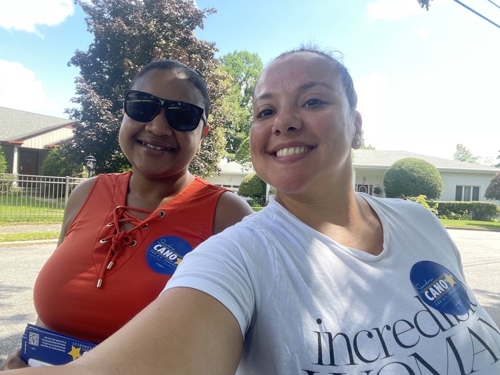 SANDRISCANO's tweet photo. Thankful for my rockstar volunteers for getting out on the doors to talk to voters this morning! #TeamCano โญ๏ธ https://t.co/KDkwJFwGr1