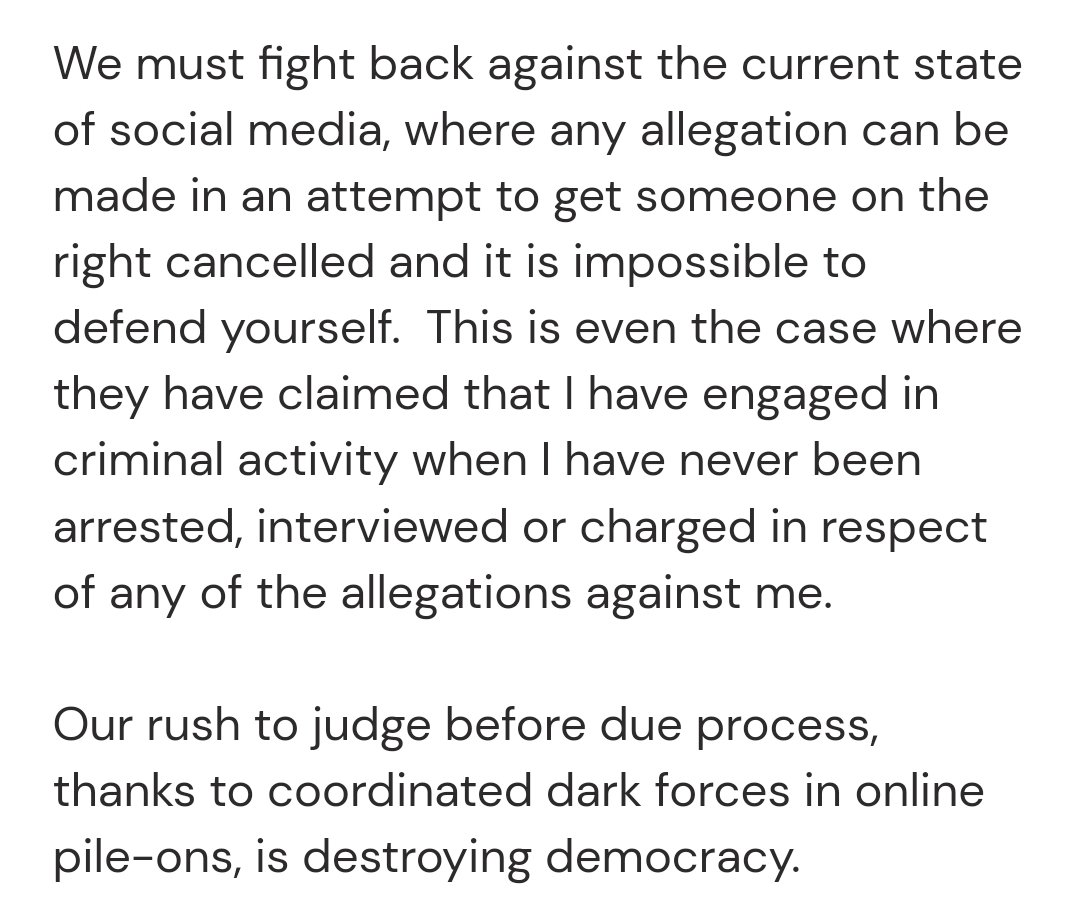 ThatUmbrella's tweet photo. Dan Wootton says we need due process now, that rushes to judgment are wrong. 

Forget that Dan spent YEARS cancelling others and attacking anyone saying different. 

What changed? He got accused. https://t.co/AN40kR3fQi