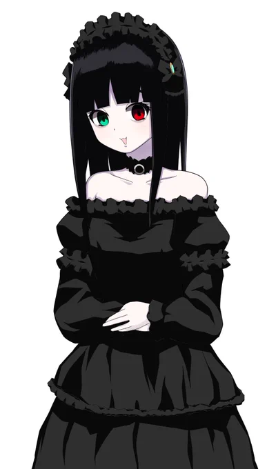 そういえばジュリアちゃんのヘッドドレスリボンの中心部に金具が付いてますねこれ実はジュリアちゃんの感情に連動して色変わるんですよハイテクですね 