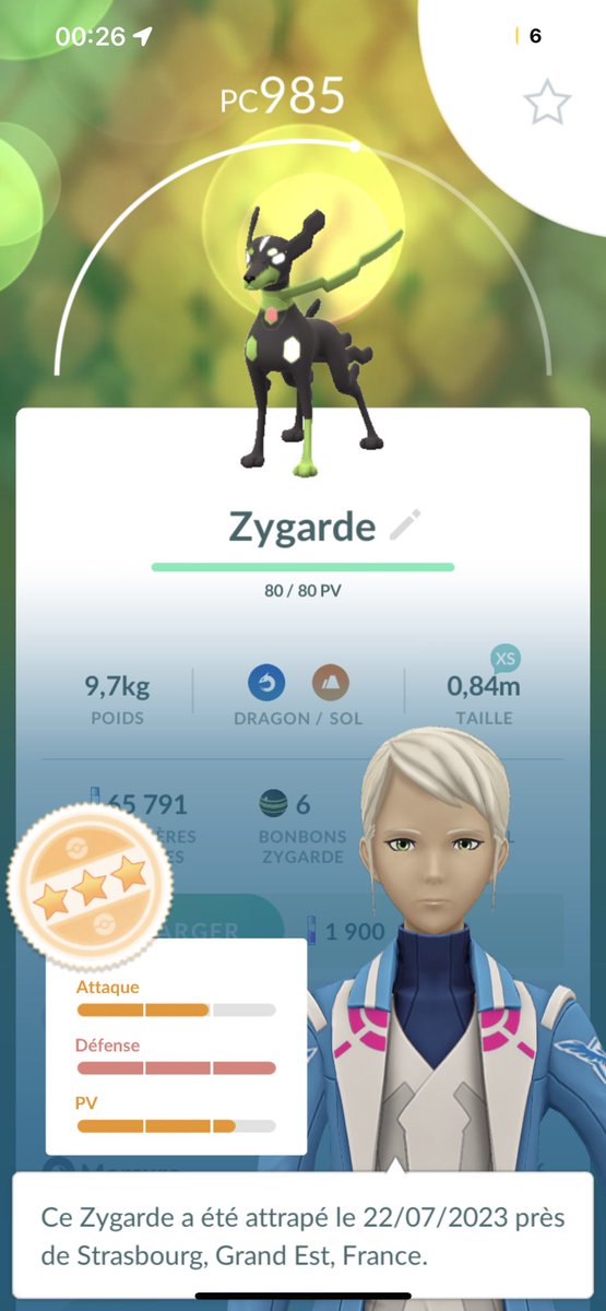 zdak67's tweet image. Mmmh… well!🤷🏻‍♂️Not the best one but also not the worst so I’m happy with it!🥰New doggo in the bag!😋#PokemonGO #Zygarde #NewPokemon