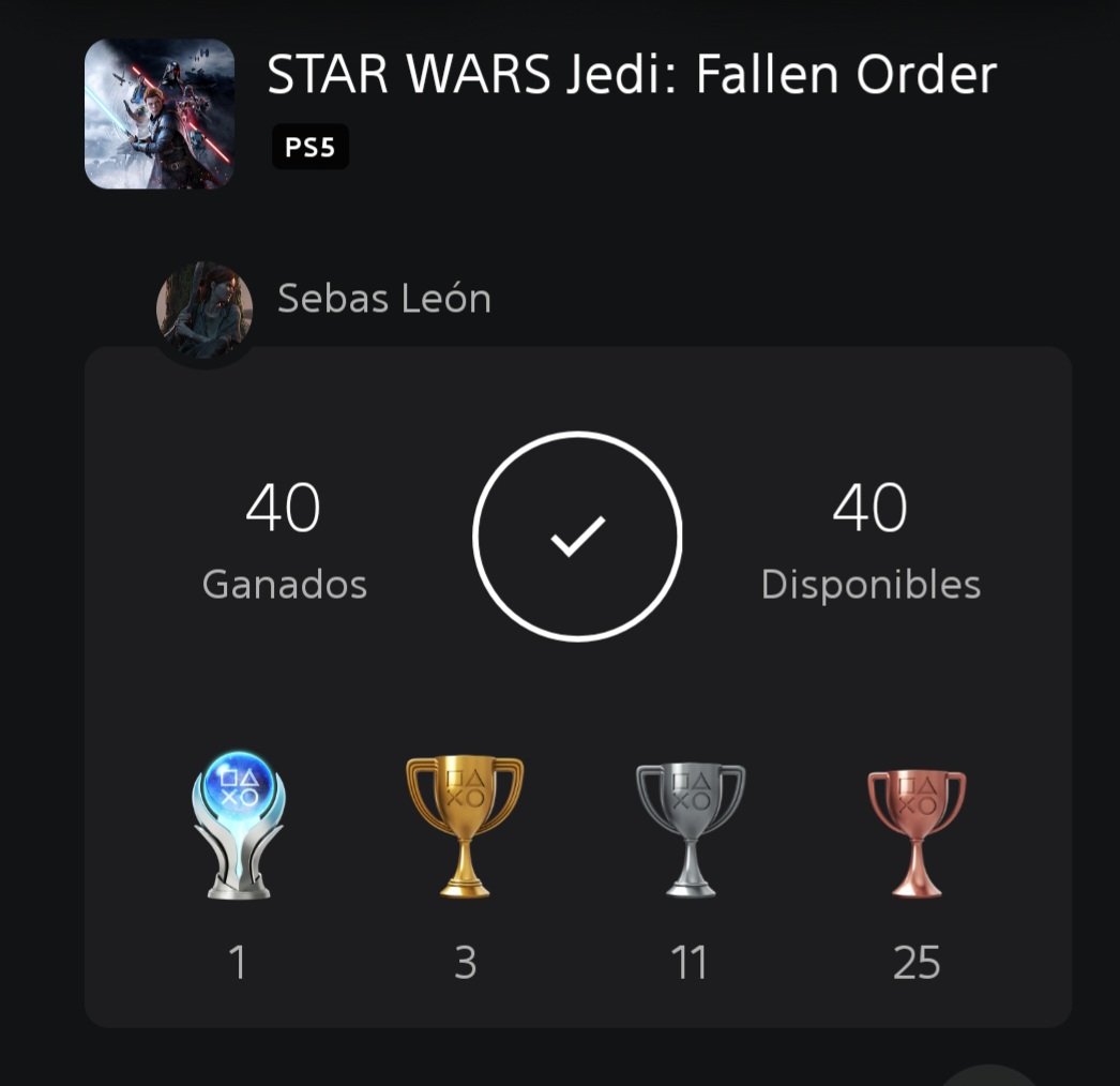 Sr_Sebas93's tweet photo. Platino #35 y #36 ( ambas versiones )
Lo deje en su día a nada de platinar porque no conseguía el 100% de un planeta..y al final lo retome y era una boberia lo que me faltaba..en fin juegazo y eso que no soy fan de star wars
@NotiPlay_ @PlayStationES @trofeospsn https://t.co/tHC2OtEIDg