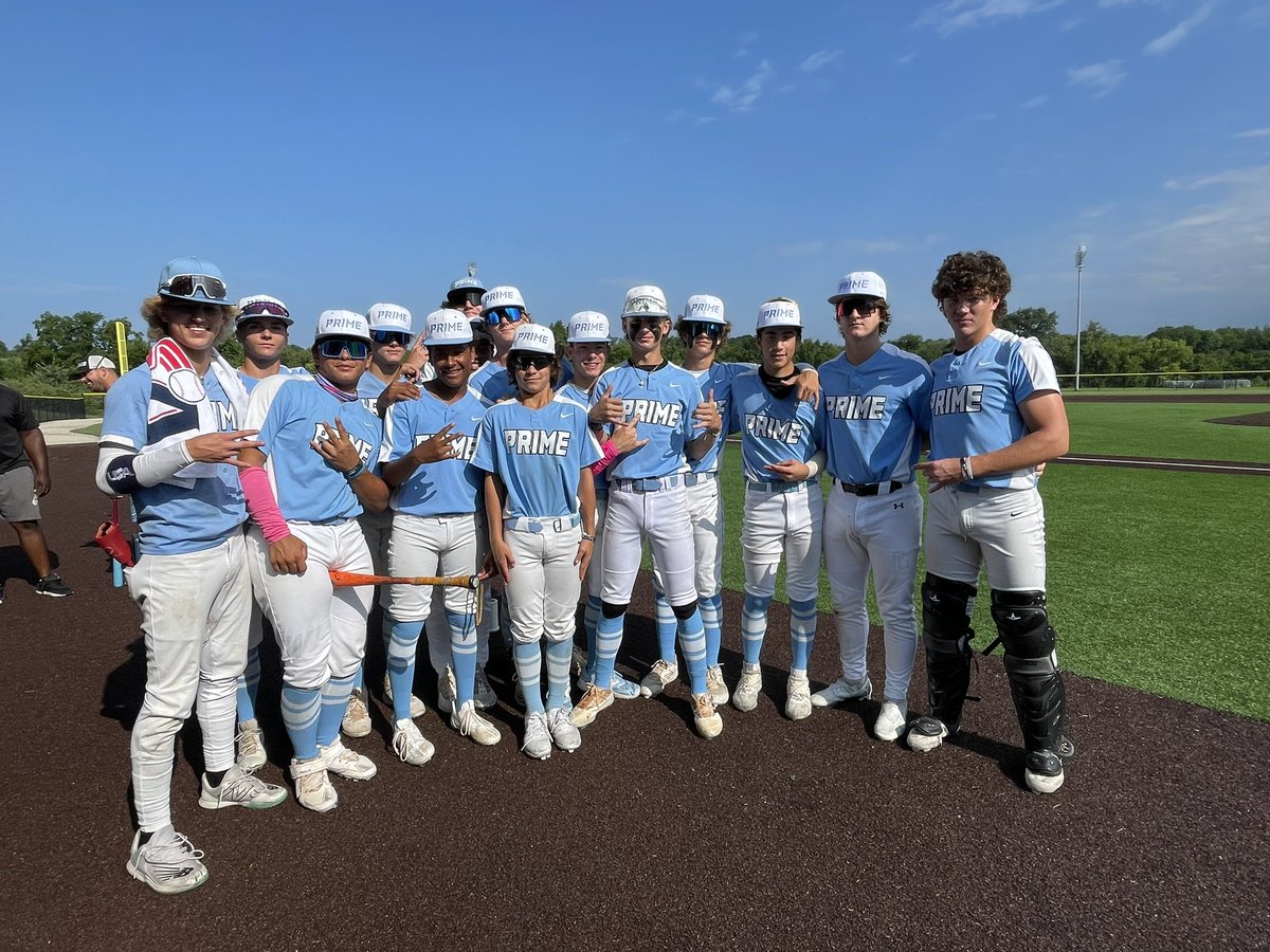 Prime wins yesterday 12-1 behind outstanding pitching performance <a href="/kanoa_cobb/">Kanoa Cobb</a> 
Wins again today 10-0 
<a href="/beaupeterson16/">beau peterson</a> 2-2 2 RBI
<a href="/MacSolis_/">Mac Solis</a> 2-2 
<a href="/carsonmay_4/">Carson May</a> 3RBI 3B
<a href="/jackson_lucht/">Jackson Lucht</a> with a missle 1-1
 <a href="/ClubbParker/">Parker Clubb</a> picks a W
@CreeksideBase Super 15 Pool Winner