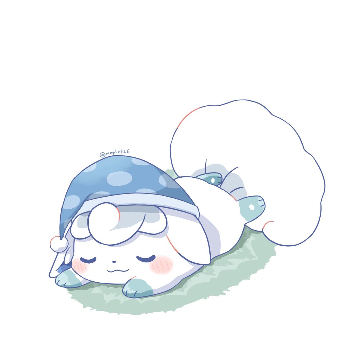 ぺったり寝アローラロコン #ポケモンスリープ