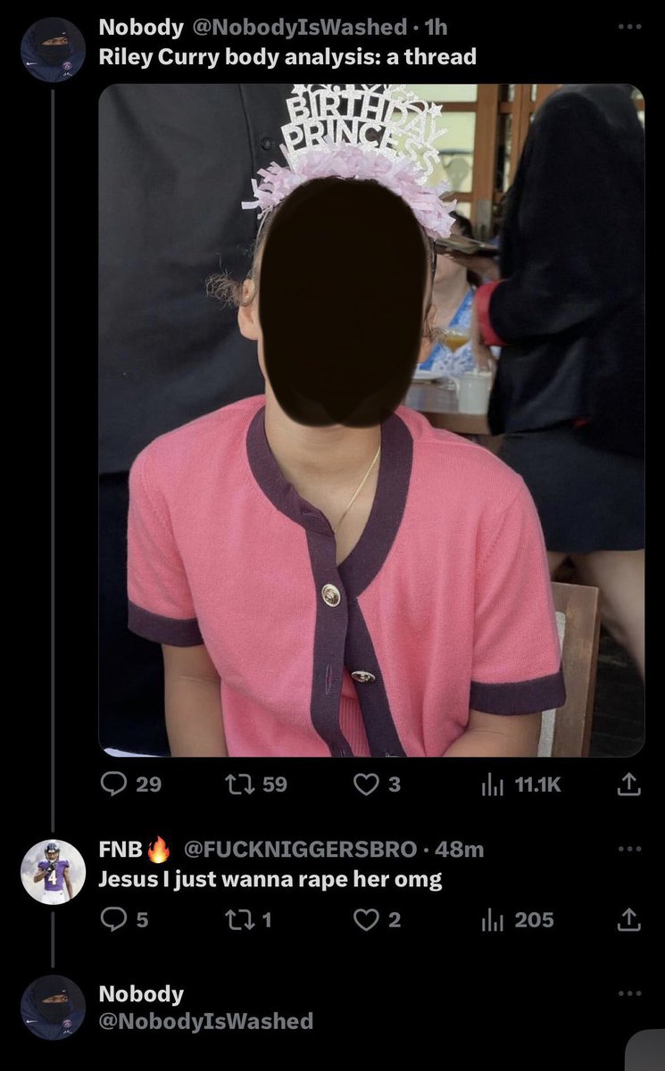 Sometimes the Devil on my Shoulder Asks 'What Species you are?

Out of Respect ( girl is 11  😡☹️ i blur the face) 

  What in Hell. In God‘s Name. F. Evil Pedos. We will find you!

 Pess dedirtecek yorumlar. Pess dedirtecek insanlik disi isler

SUSPENDED 
#Oppedo #CyberSecurity