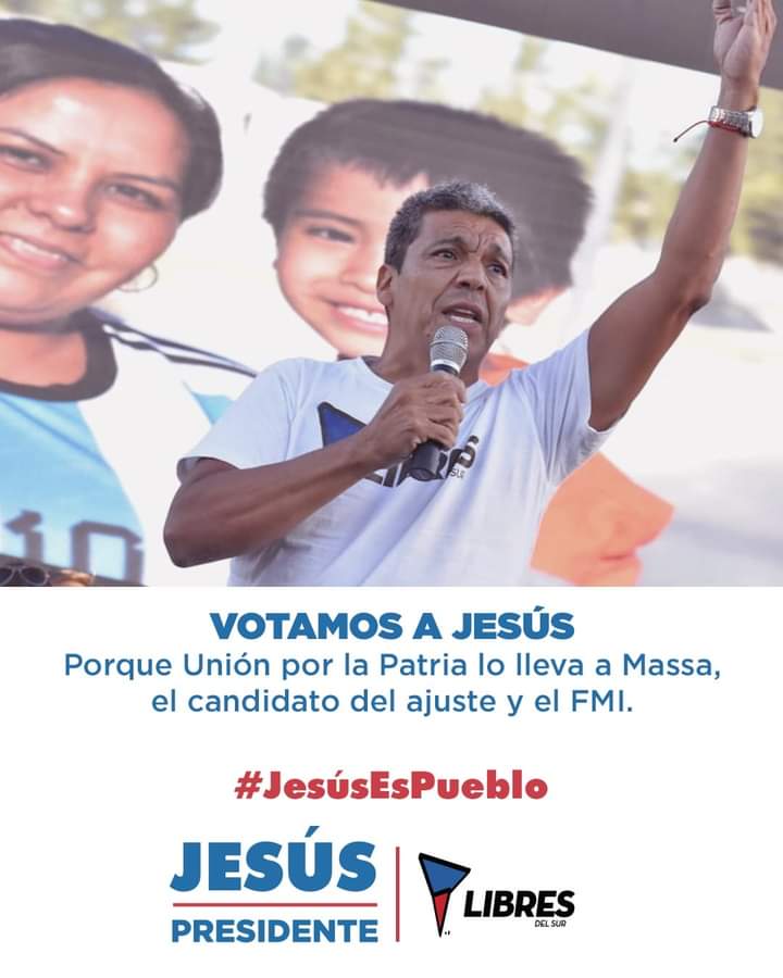 LibresDelSurItu's tweet photo. ➡ ¿ No sabés a quién votar? 
Probá 👉🏼 #JesúsPresidente,  Jesús es Cambio, #JesúsEsPueblo. ✊💙🇦🇷 
#LibresDelSur https://t.co/3bjlL50Z5c