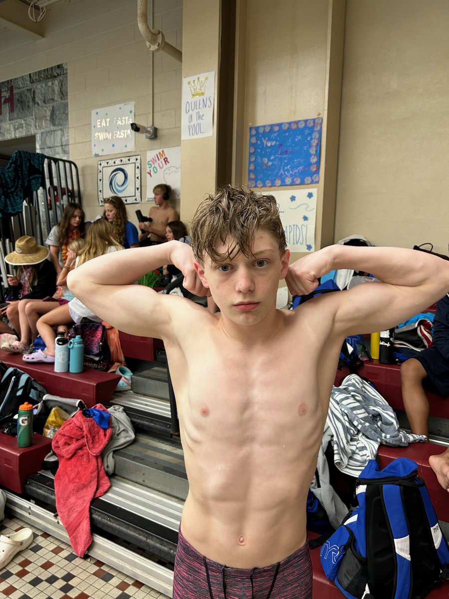 🥇 AGE GROUP CHAMPION ALERT🥇This young man has been flexing all season long! And  now, after all that hard work, Nolan Feighner can now call himself an Age Group CHAMPION! His 1:03.80 ranks him as the 10th fastest 12 year old in the entire country for the 2022-2023 season! 👀