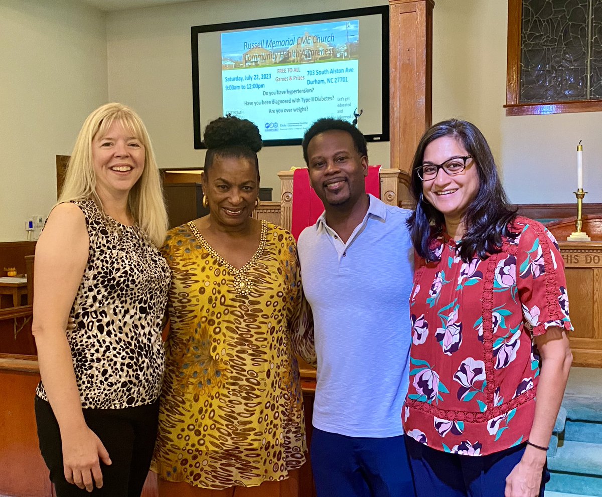 Duke GI (@duke_gi_) on Twitter photo Honored to be included in bringing health awareness, screening and more to the Durham community this morning! <a href="/DawnPiercy2/">Dawn Piercy, DNP, FNP-BC</a> <a href="/Julius__Wilder/">Julius Wilder MD PhD</a> <a href="/AmreenDinani/">Amreen Dinani</a> Honored to be included in bringing health awareness, screening and more to the Durham community this morning! <a href="/DawnPiercy2/">Dawn Piercy, DNP, FNP-BC</a> <a href="/Julius__Wilder/">Julius Wilder MD PhD</a> <a href="/AmreenDinani/">Amreen Dinani</a>