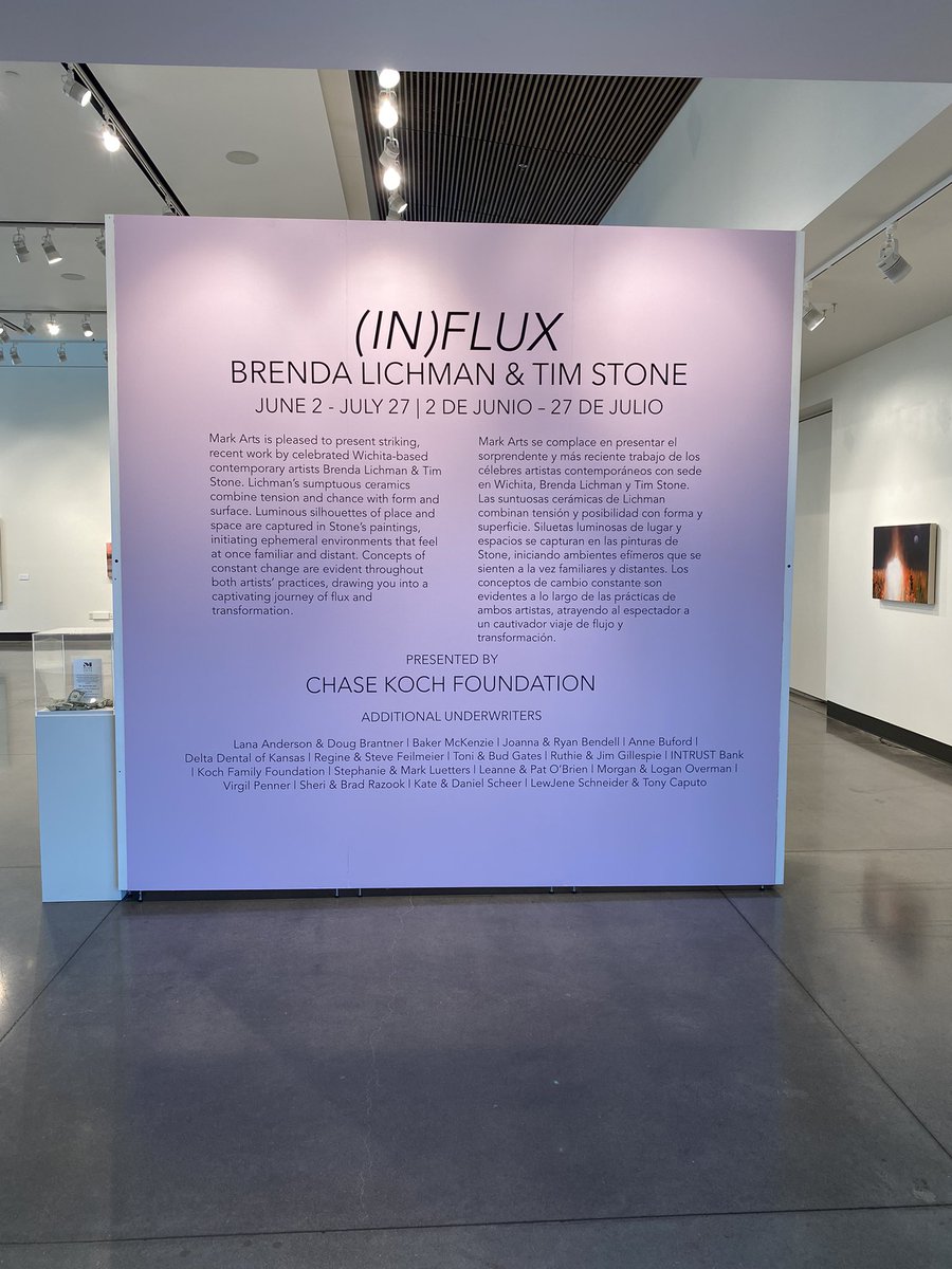 MarieBukowski1's tweet photo. My first visit to Mark Arts where there is a wonderful exhibition of @WichitaState fine arts faculty. @MarkArtsKS https://t.co/8WfY8ca58y