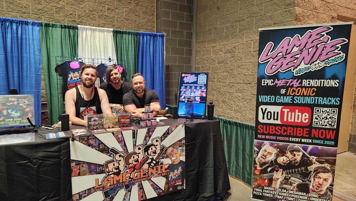 ROCK ON CTCON FANS! While we wait for their epic opening to Death Match, LAME GENIE is super pumped to meet you at their booth in the Celebrity Signing hall, table 314! THERE NOW!