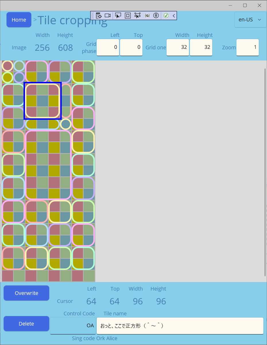 muzudho1's tweet photo. カラーマップおわり(^~^)👉 2D RPG 制作ツールを作ろうぜ(^~^)? <その2> - Crieit https://t.co/rYgkyBrmsl #Crieit @crieitcommunityより #gamedev #SkiaSharp #MAUI #2D_RPG_Negiramen https://t.co/CrPsvbLQp5