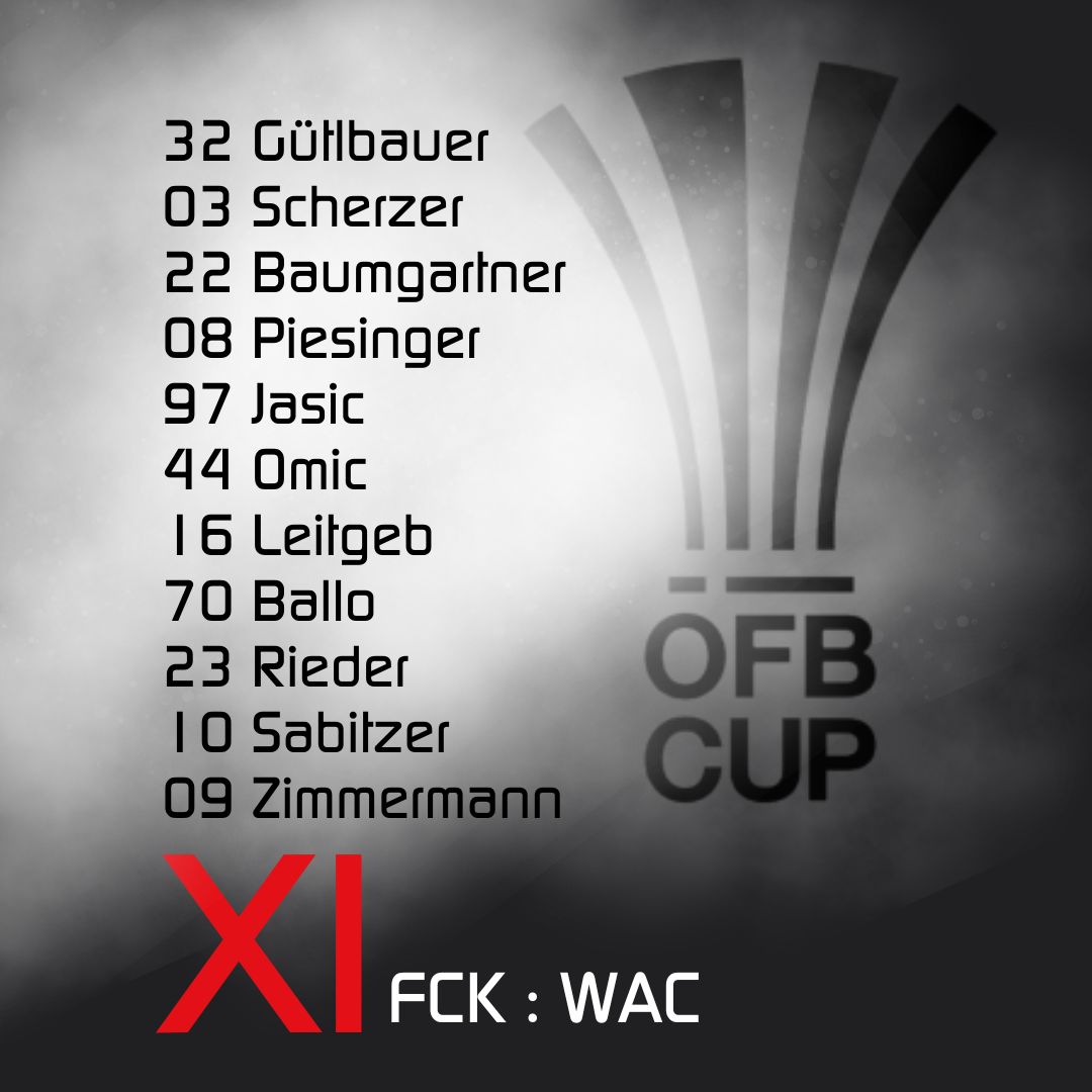 WolfsbergerAC's tweet photo. Die STARTELF für das heutige Spiel gegen den FC Kufstein im UNIQA ÖFB Cup! 💥💥
Zum Livestream: https://t.co/9XCr7mScvO https://t.co/EmiMSIq8IN