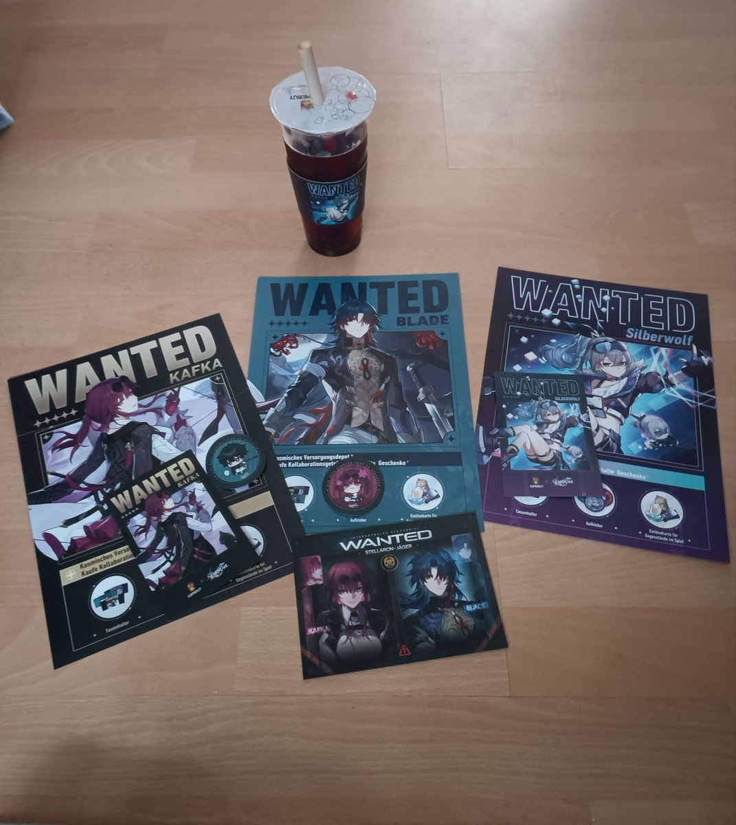 Kusabi_VT's tweet photo. Does this count as cashing? 👀 The Kafka Bubble tea did not make it home alive lol. Need to go back to get the blade card as well tho >.> https://t.co/tQYCqX7ubB