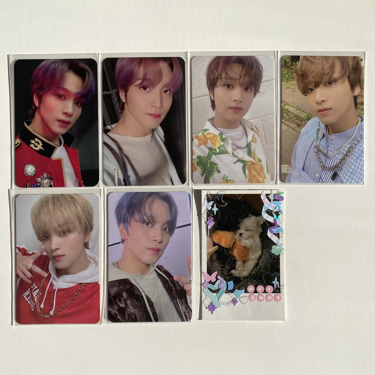jisungjaem's tweet photo. wts haechan kihnos | usa only

hi! i’m selling my haechan + other member pcs to help me pay for college!!! keep an eye out for when the rest of my haechan collection goes ufs 

$21 + shipping each 

prio to those who purchase multiple cards

dm me if interested! https://t.co/UsxQXgAF2b