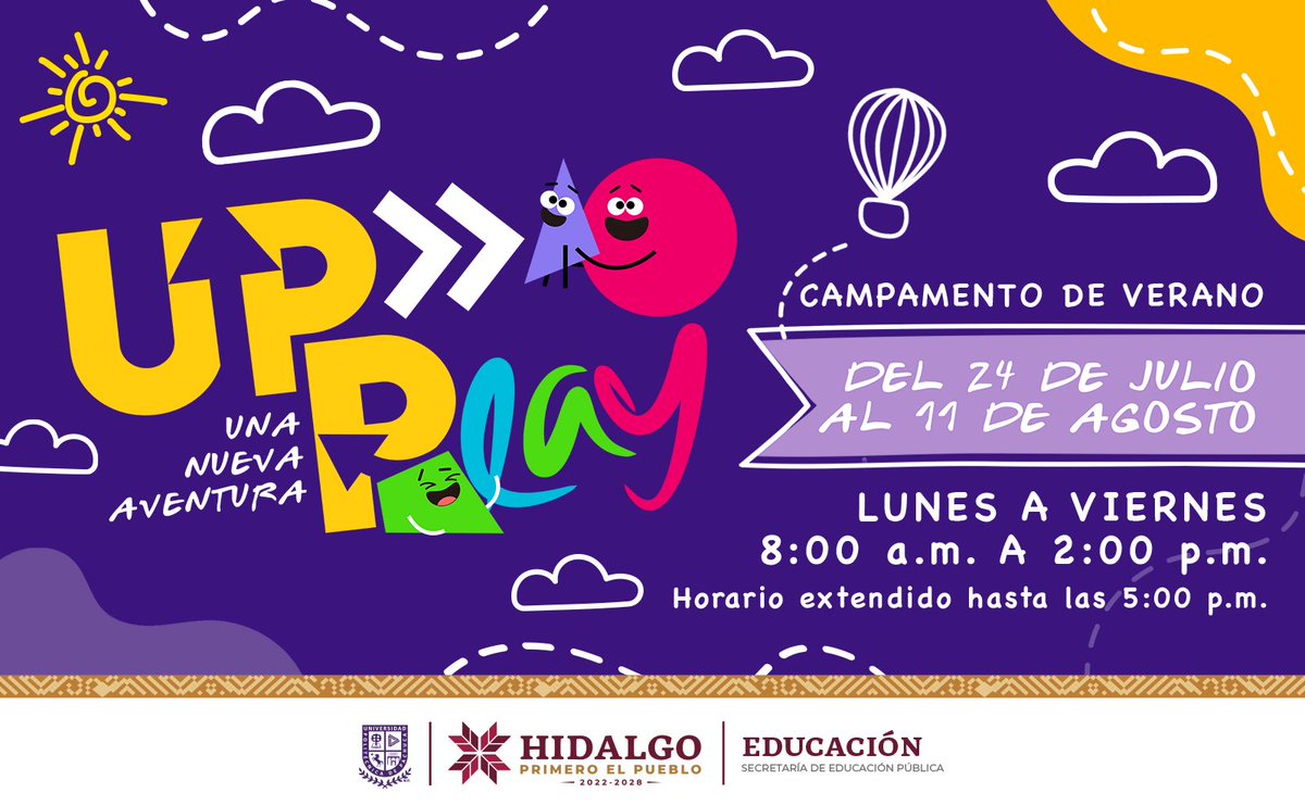 gobiernohidalgo's tweet photo. ¡Sumérgete en una emocionante y única aventura con #UPPlay! 🚀🌟 

Descubre un mundo lleno de diversión y actividades en la @UPPachuca. 🗓️ Del 24 de julio hasta el 11 de agosto. Te esperamos para vivir momentos inolvidables. #PrimeroElPueblo https://t.co/BJi0gwSECg