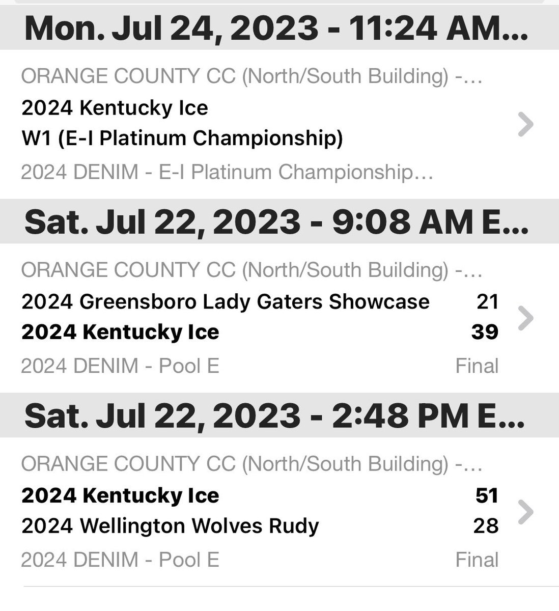 Our 2024’s go 2-0 in pool play today here in Orlando at the National Championship and are heading to the Platinum Bracket!

In game one today <a href="/aspieker20/">allison</a> led the way w/ 15 points.

In game two <a href="/HardinLaiken/">Laiken Hardin</a> TORCHED the nets w/ 20 points on 6 made threes.

<a href="/gracies1pes/">Gracie Sipes</a> added 12pts