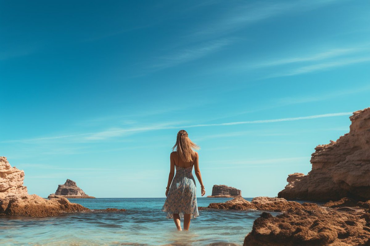 Gresshelm's tweet photo. Ibiza #Midjourney #Summer https://t.co/suUEcz8dr6