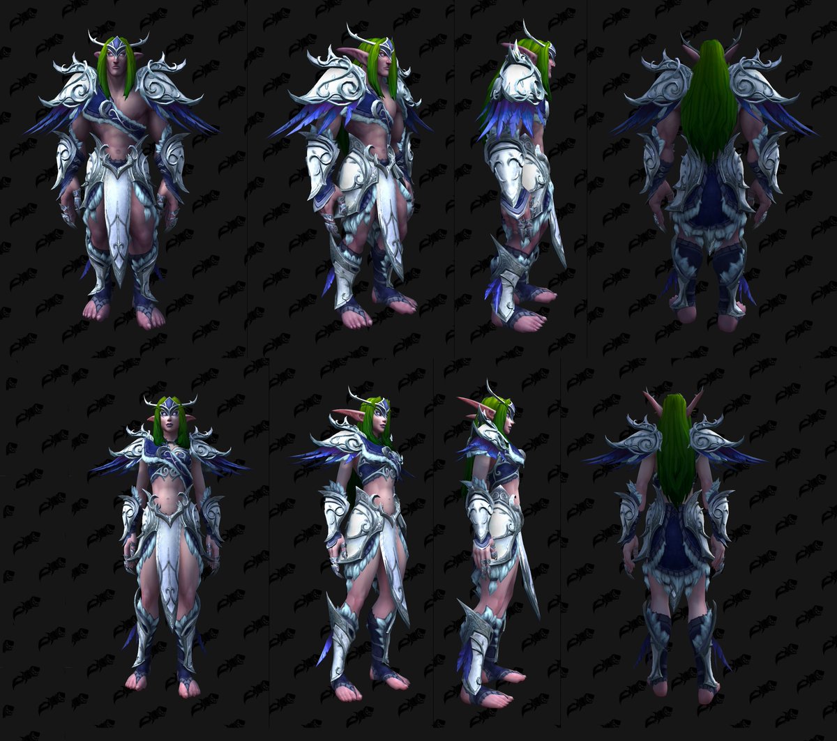 Wowhead's tweet image. We've now updated the Night Elf Heritage armor to include shoulder pauldrons for the blue color variation!

#Dragonflight #Warcraft 

wowhead.com/news/updated-n…