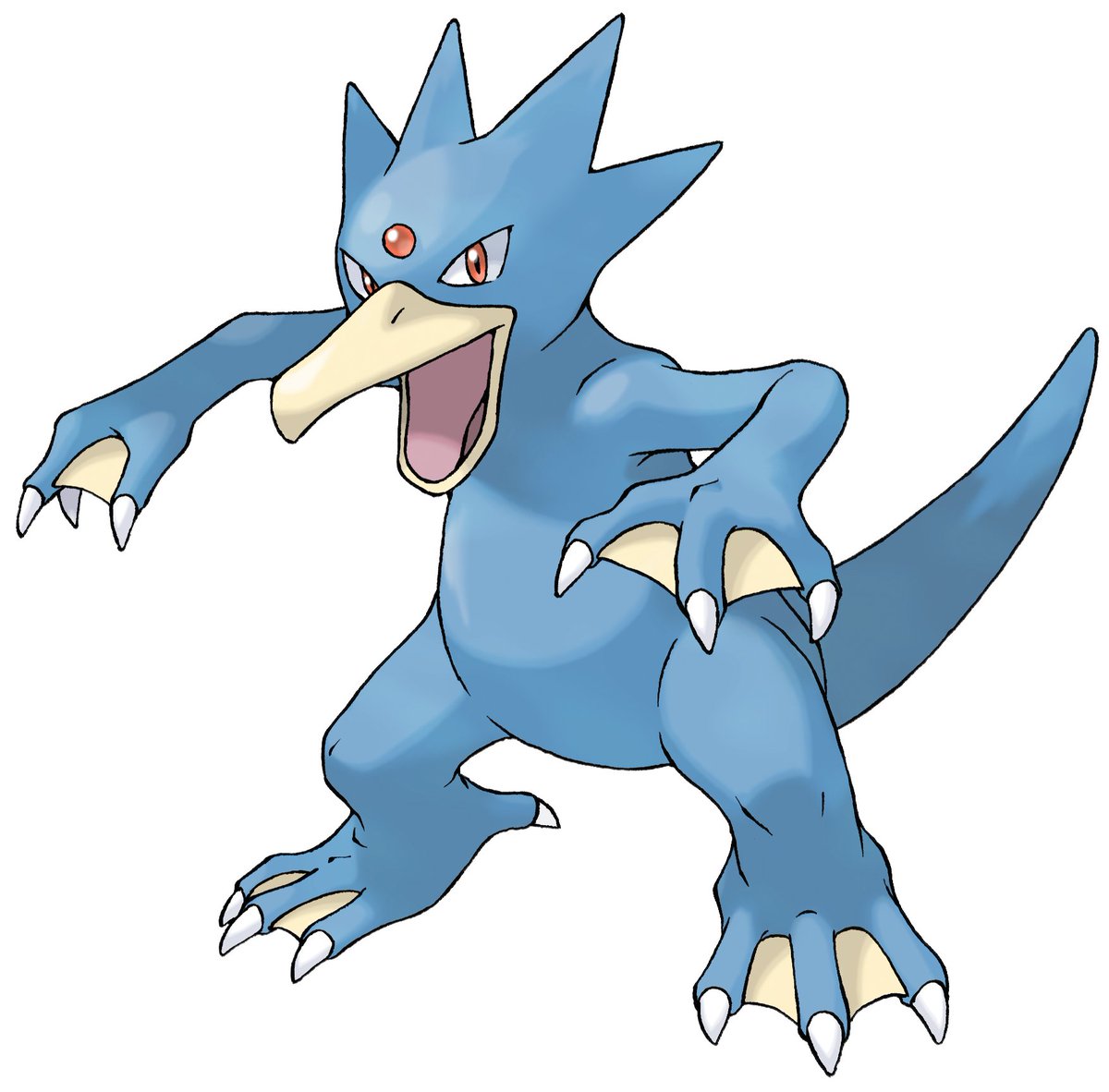 When Golduck swims at full speed using its long, webbed limbs, its forehead somehow begins to glow 🌊

#Pokemon151
