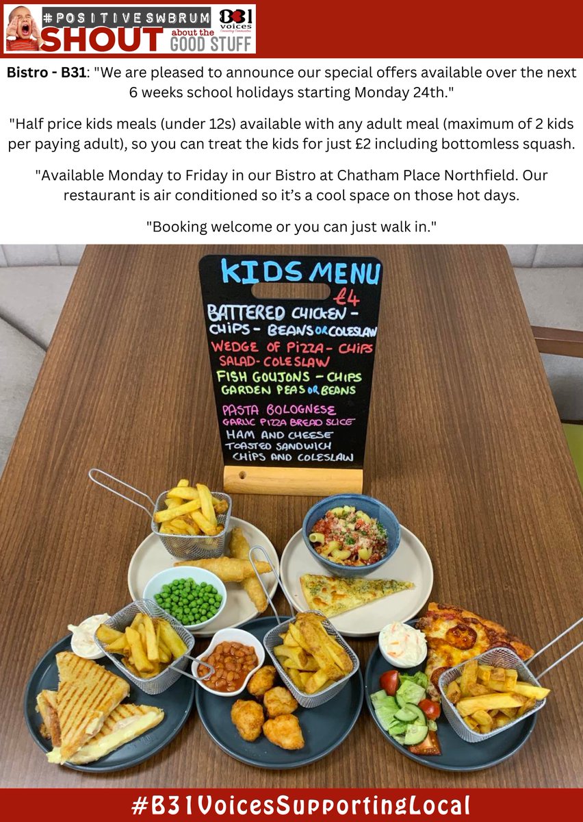 #B31VoicesSupportingLocal
#Food
#FeedTheKids
#Northfield
#Birmingham
#BirminghamUK
#B31Voices #BVoices