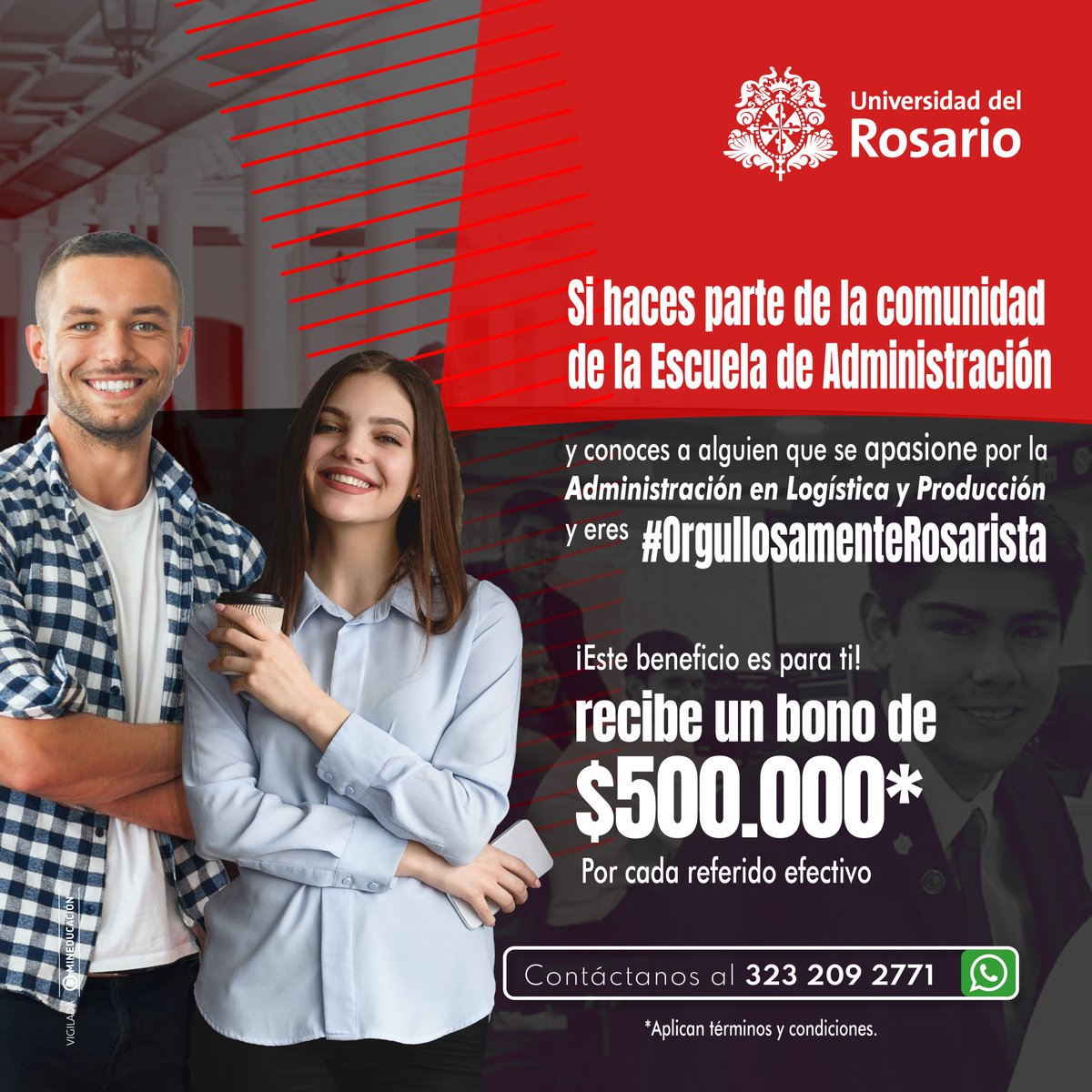 ¡Únete a nuestra campaña de bono referido para encontrar jóvenes que busquen aprender a manejar y optimizar procesos logísticos y de producción de forma sostenible y ser parte de los líderes que marcan la diferencia en el mundo empresarial! 🏢 😁

Link👉n9.cl/urbono